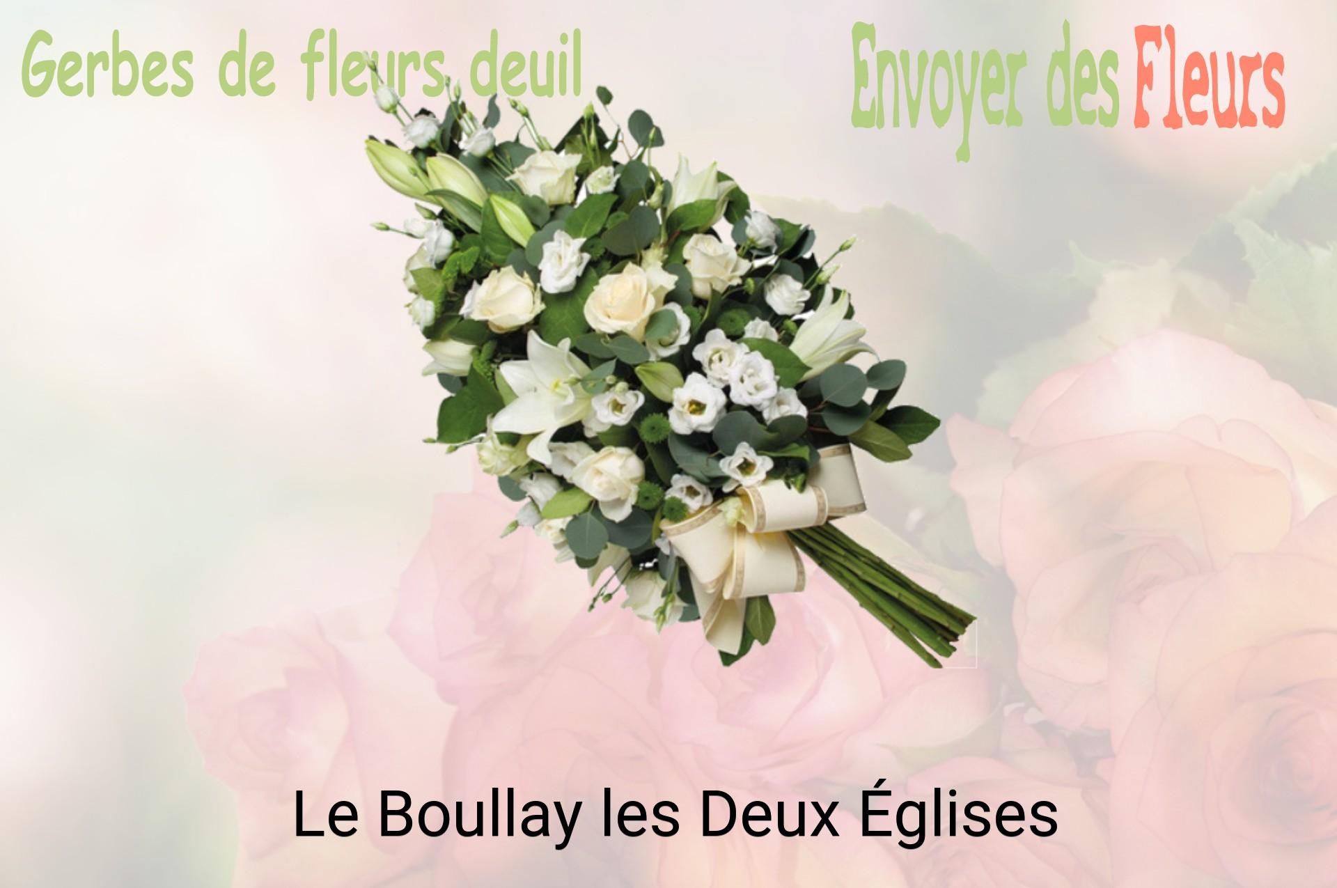 Gerbe de fleurs de deuil livrée à Le Boullay-les-Deux-Églises